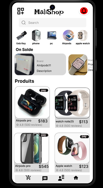 Product Listing Screen